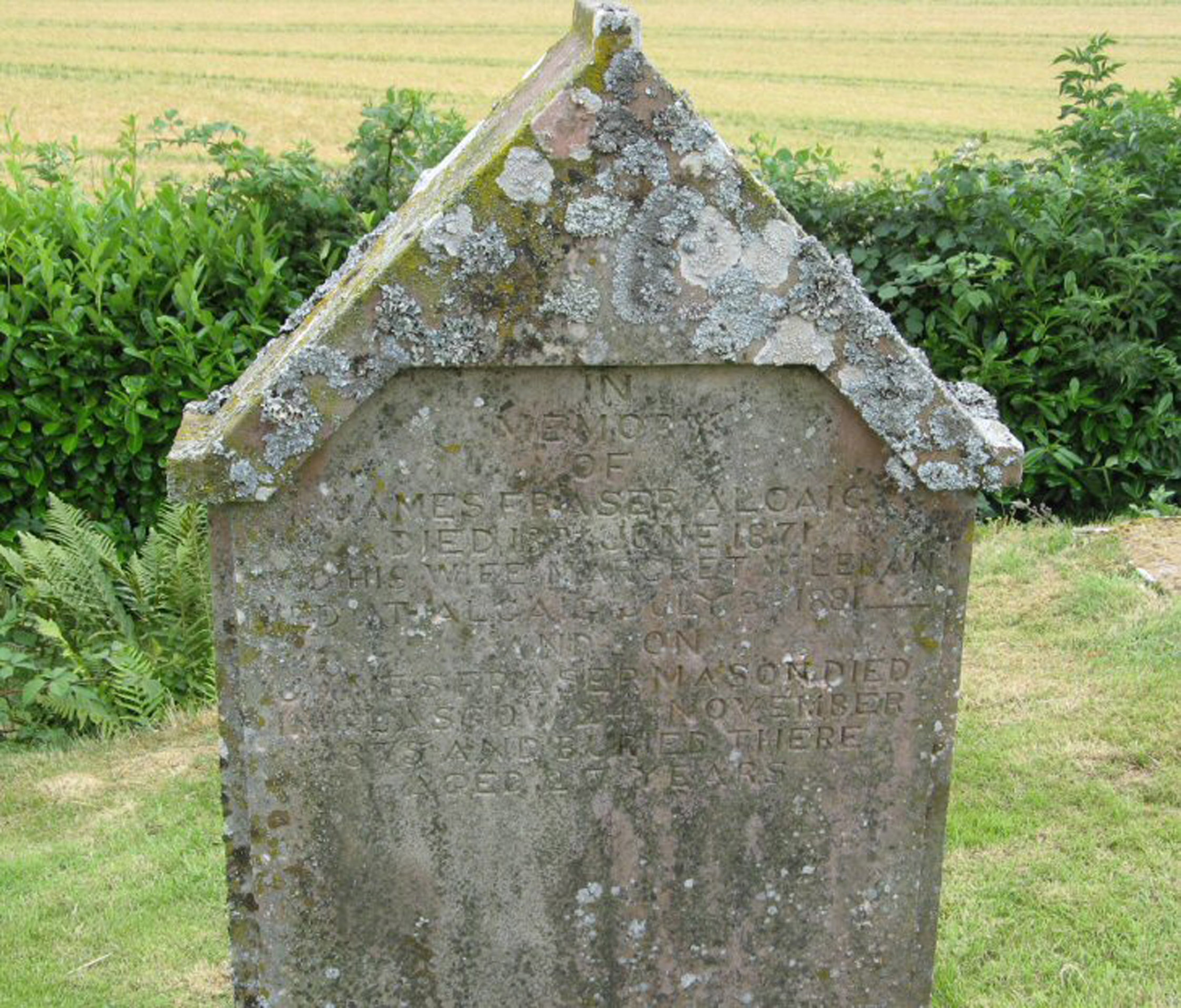 Photo of headstones/Margaret McLennan d 1881 Urquhart & Logie Wester